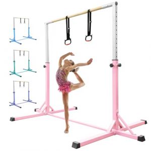 FBSPORT Barre de Gymnastique pour Enfants avec 13 Hauteur Réglable, Barre d'entraînement Barre Horizontale,Barre Fixe de Gymnastique Enfant pour Junior Enfants à Domicile (Yoyikty, neuf)