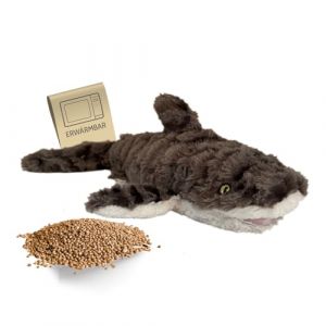 Habibi Plush Coussin chauffant en peluche pour enfants et adultes - Requin 2046 avec rembourrage en millet - Peluche chauffante à réchauffer au micro-ondes/four - Idéal également pour les bébés (TOPANBIETER999, neuf)