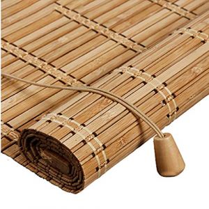 Store Enrouleur Bambou Naturel,Store Occultant en Bambou Exterieur,Stores À Rouleaux Romains,75% Protection Solaire Intimité Écran,Respirant/écologique/Naturel,Personnalisable (110x240cm(43x95in) (wen huai zhi ying dian, neuf)