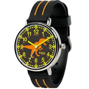 Kiddus Montre Enfant Garçon, à partir de 5 Ans, 3ATM et 5ATM, Montre Éducative Analogique pour Enfants, Cadeau Junior Apprentissage (Kiddus, neuf)
