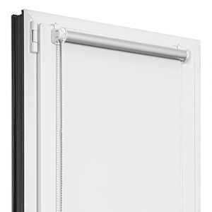 Estika Store occultant Thermique sans percage - Blanc - 45 x 220 cm - Store Enrouleur sans percage, Stores intérieurs pour Porte ou Fenetre, Protection Thermique (Estika, neuf)