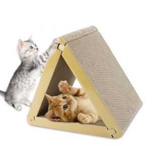SilverChry Planche Gratter Triangulaire Chaton, Griffoir ChatsCarton, Tapis Griffoir Chat, Tapis GrattoirChat, Planche Gratter Six C&ocirc;t&eacute;sChat, Tapis CartonChat, Carton Ondul&eacute; (ZHSHE, occasion)