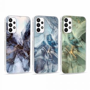 Xylota 3 Pi&egrave;ces Coque pour Samsung Galaxy A23 5G 6,6",Transparente &Eacute;tui Mince Silicone Souple TPU Case avec Aesthetic Motif Marbre,Clair Bumper Antichoc Protection Housse Cover pour Samsung A23,02 (AMCREST HOLDINGS, neuf)