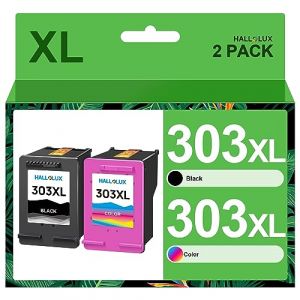 HALLOLUX 303 XL Remanufacturées Cartouches d'encre Remplacement pour HP 303 303XL 303 XL pour HP Envy Photo 6220 6230 7134 7830 6234 6232 7130 (Noir Tri-Colore, 2-Pack) (GRJAAUNS, neuf)