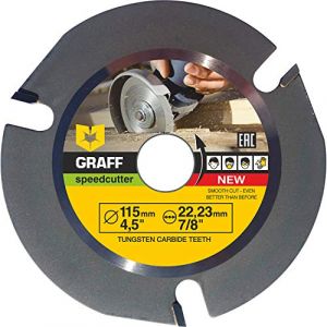 GRAFF Speedcutter Disque Bois Meuleuse 115 mm – Disque a Tronconner le Bois – Disque à Sculpter pour Meuleuse d'Angle (UAB Handproftools, neuf)