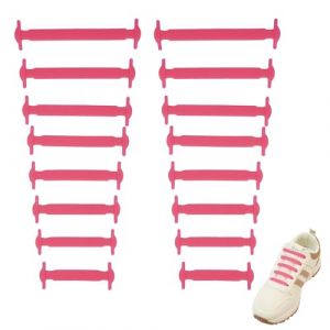 SUBAUM No Tie Lacets Chaussures pour Adultes et Enfants,Lacet en Silicone Élastiques Sans Nœud,Facile Lacets Sans Laçage pour Baskets,Chaussures de Running,Sneakers et Bottes,Rose (SUBAUM, neuf)