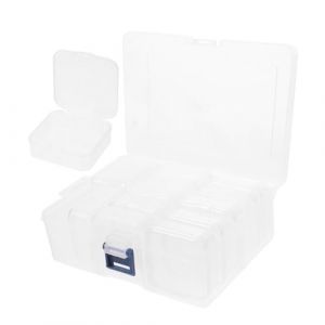 OATIPHO Bo&icirc;te De Rangement Pour Bijoux Plastique Petite Bo&icirc;te &agrave; Bijoux &Eacute;tui &agrave; Fermoirs Oreilles Coffret Pour Boucles Oreilles Et Colliers (Tsun Ki-sung, neuf)