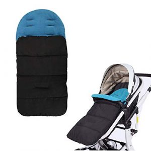 Chancelière Poussette Universelle Sac de Couchage Bébé Hiver Coupe-vent Chaud Gigoteuse Emmaillotage Couverture Enveloppante Confortable Nid d'ange Landaus Siège Auto Poussette Coussin (IBlueloveruk, neuf)