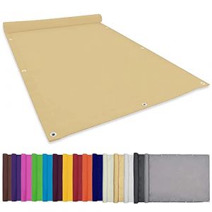 Voile d'Ombrage Étanche 3x4M Imperméable Une Protection des Rayons Volile d'ombrage Toile pour Pergola avec Oeillets, Cordons pour Balcon Terrasse Et Jardin, Couleur Crème, 22073 (ChengBinMaoYiYouXianGongSi, neuf)