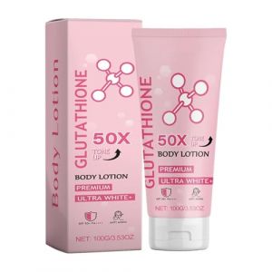 Glutathion 50x Lotion corporelle hydratante, SPF 50 + hydratant Corporel, lotion corporelle glutathion, crème éclaircissante anti - âge, teint inégal (1pcs) (KunNan-FR, neuf)