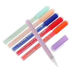 BESTYASH 6 Pièces Ensemble de stylos à colorier trousse graffiti UV marqueurs à ongles clou stylos de dessin d'art d'ongle outils de beauté stylos à ongles pour nail art stylos nail art pp (Feast of Yan, neuf)