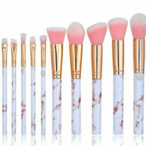 KaTiak Ensemble de pinceaux de Maquillage, 10 pi&egrave;ces, Ensemble de pinceaux de Maquillage, Fard &agrave; Joues, Poudre for Le Visage, marbre Rose (XZJFSMH, neuf)