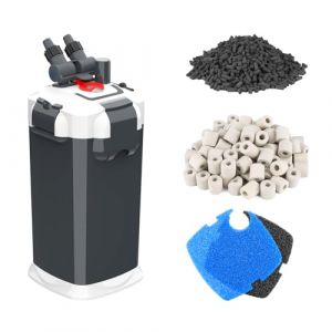 fishkeeper Filtre Externe Aquarium Ultra-Silencieux avec Pompe &agrave; D&eacute;bit R&eacute;glable, 3-en-1 Pompe Aquarium Externe et Filtres pour Eau Claire, Haute Performance Filtration pour Douce,Mer,Tropique,Tortues (Autoommo, neuf)