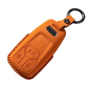 ontto Coque pour cl&eacute;s de voiture Housse de cl&eacute; &Eacute;tui de cl&eacute; compatible avec Audi A5 S5 A6 C7 4G A7 Q5 A4 B8 A8 RS4 RS5 S4 S5 S6 S7 SQ5 2013-2018 Keyless Go Prot&egrave;ge-cl&eacute; en cuir velours &Eacute;tui &agrave; cl&eacute;s, B (Ontto, neuf)