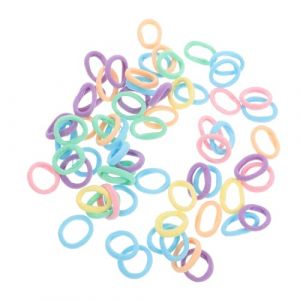 ifundom 500 Élastiques à Cheveux Colorés pour Garçon et Filles Petits Bandes Élastiques en Tissu Doux sans Couture Antidérapants pour Queues de Cheval et Coiffures Quotidiennes (Tabitha Tam, neuf)