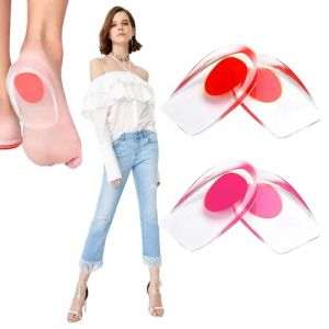 EUYKQNOI 2 Paires Talonnette Gel Silicone Antichoc, Orthop&eacute;dique Coussinet silicone, Talonnettes en Gel, Soulage Douleurs Pieds Semelle Talon pour Homme Femme (Taille 35-39) (QSDMY, neuf)