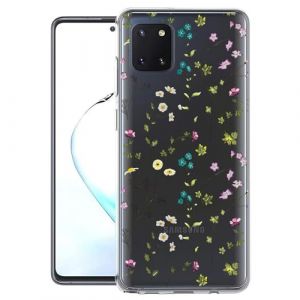 Pazpnoy Coque pour Samsung Galaxy Note 10 Lite,Transparente &Eacute;tui avec Exquis Motif Fleur Dessin,Housse TPU Ultra Mince, Silicone Femmes Antichoc Protection Case Cover-4 (Yanzyo, neuf)