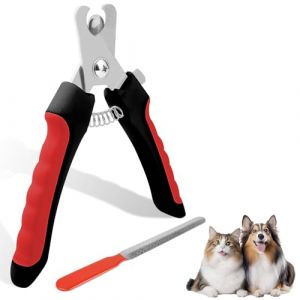 Aomig Coupe Ongles Chien Chat, 16cm Mesure Grande Taille Coupe Griffe Chien avec Sa Lime, Professionnel, Acier Inoxydable, Toilettage Tondeuse Lime à Ongles pour Pet de Toutes Tailles (Yadark, neuf)