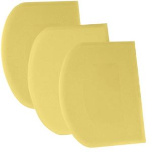 SURDOCA Corne Patisserie Coupe Pate Pain - 3P 4.7x3.7'' Antidérapante Plastique sans BPA Bord et Coin Tranchants Souple Racloir Coupe Pate Patisserie - Accessoires de Décoration Outils de Modelage (Asinta-IT, neuf)