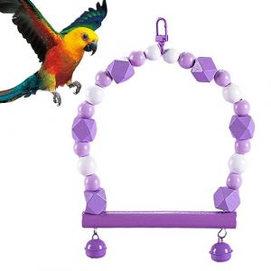 Balançoire pour petits oiseaux, jouet à bascule, jouet pour perruche, perchoir, accessoire de cage à oiseaux, balançoire pour perroquets, calopsittes, pinsons. (uk-daming, neuf)