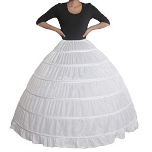 Jupons Crinoline Mariage - Jupons 6 Anneaux Jupe Petticoat Hoop Jupe Cerceau De Jupon De Mariage Pour Les Robes De Mariage Robes de bal Robes de soir&eacute;e Robes de mari&eacute;e Robes de bal, Danse, Bar (Fille) (vientiane, neuf)