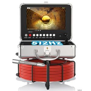 Anysun Camera Canalisation, Endoscope Canalisation avec Nivellement Automatique et Émetteur de Sonde 512Hz, Étanche IP68 Caméra D'inspection avec Enregistreur DVR, Moniteur Couleur IPS 9" 1080P (Surround Path Kft, neuf)