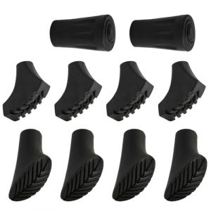 10 Pi&egrave;ces Embouts en Caoutchouc pour B&acirc;tons de Marche Nordique et de Randonn&eacute;e, Nordic Walking Pads, Embouts en Caoutchouc pour B&acirc;tons de Marche, Protecteurs Durables pour Poteaux de Trekking (XINSURANDZ, neuf)