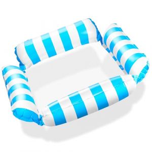 Balinco Matelas gonflable de piscine, hamac &agrave; eau avec filet, matelas gonflable &agrave; eau avec 4 chambres &agrave; air, fauteuil de f&ecirc;te de piscine, hamac pour jouets aquatiques, accessoires de piscine pour (Balinco, neuf)