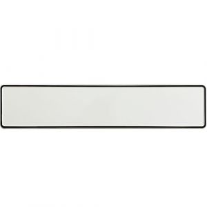 Plaque d'immatriculation vierge 520x110 mm &ndash; blanche avec bordure noire &ndash; Plaque d'immatriculation en aluminium pour v&eacute;hicule &agrave; personnaliser &ndash; D&eacute;coration de voiture pour mariage, f&ecirc;te, photos (MADYES, neuf)