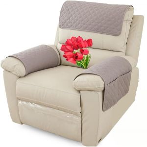 Housse D'appui-Tête pour Meubles, Housse D'accoudoir, Canapé 2/1/3 Places avec Accoudoirs Housse de Protection pour Appuie-Tête de Chaise Inclinable (Color : Light Grey, Size : 3 Pieces(1xpocket)) (MOSIED, neuf)