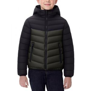 Maeau Doudoune à Capuche Légère Enfant Garçon 15 16 Ans Blouson Matelassée Petite Ado Fille Hiver Veste en Duvet Chaude Imperméable Vert Manteau Rembourré Puffer Court Jacket Manche Longue Automne (YOUXINGEU (Livraison sous 5 à 12 jours）, neuf)
