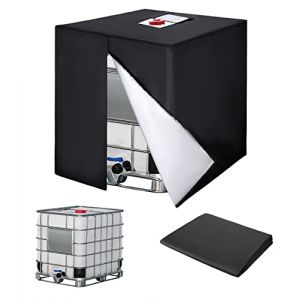 Bache pour Cuve 1000L IBC, 420D Réservoir d'eau Couvercle, Anti-UV Housse Protection Cuve, Bâche de Protection Cuve IBC avec Fermeture éclair, 120 x 100 x 116 cm(Noir) (STORE STILLA MICHELE S.R.L., neuf)
