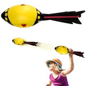 Javelot Vortex, FainFun Javelot Rocket Jouet en Mousse Souple, Fusée Vortex ne Sifflante Amusant pour Petits et Grands, Roquette ne Sifflante, Vortex Aero pour la Plage, la Piscine, la Pelouse (Jaune) (JUNQIAN, neuf)