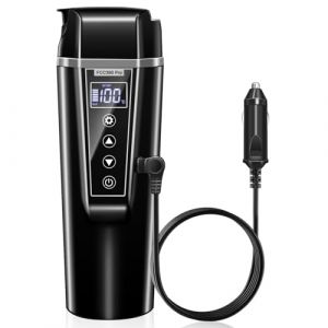 GRACEALL Bouilloire de Voyage de Voiture 12v 24v avec Prise de Voiture, Bouilloire électrique de Voyage Portable pour Voitures, Camions, Taxis, 450 ml Acier Inoxydable 304 (GRACEALL Appliances, neuf)