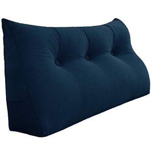 Rucener Coussin Compens&eacute;Triangulaires Coussin Dossier Canap&eacute; Oreiller de Lecture Gros Coussin de Canap&eacute; Coussin Tete de Lit A Une Vari&eacute;t&eacute; D'utilisations Bleu Profond 100CM (Rusen LTD, neuf)