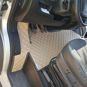 KRAM-TRUCK Tapis de Sol matelassés Compatible avec Fiat Ducato, Peugeot Boxer, Citroen Jumper à partir de 2007, Beige Clair, Cuir synthétique éponge 1 cm, Certificat d'hygiène, Housses Confortables (KRAM-TRUCK Poland, neuf)