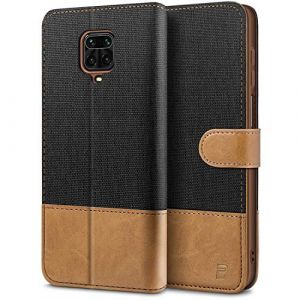 BEZ® Coque Redmi Note 9 Pro, Coque Redmi Note 9S, Etui pour Xiaomi Redmi Note 9 Pro Housse en Cuir de Protection, Portefeuille en Cuir Polyuréthane, Pochette pour Monnaie, Fermeture Magnétique, Noir (TheBlingZ., neuf)