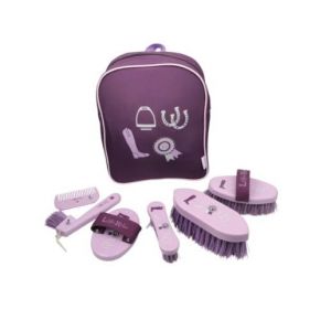 Pony Passion Sac à dos complet de toilettage par Little Rider, bleu marine/blush, (taille unique) (JDCvia Ltd, neuf)