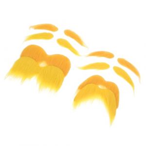 HEMOTON 4 Ensembles De D&eacute;guisements Festifs Faux Sourcils Costume De Moustache Jaune Faux Sourcils Barbe Moustache Costume De Fausse Barbe Fausse (Heather Healy, neuf)