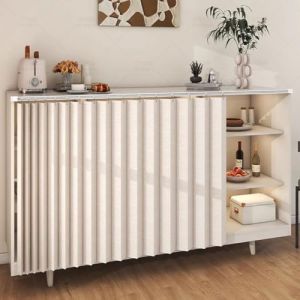 Rideaux D'armoire Multifonctionnels - Cuisine, Salle De Bain, Sous l'évier, Chaussures - Anti-poussière, Imperméables (W:90 x H:70cm, Gruau) (qintaoyingmz, neuf)