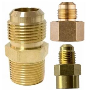 Cherrynight XLJP BSP Femelle vers SAE 1/8" 1/4" 3/8" 1/2" 3/4" NPT BSP Femelle mâle 1/8 3/16 1/4 5/16 3/8 1/2 Pouces-SAE Flare Climatiseur de raccord de Tuyau en Laiton de Tube(1l8 inch to 1l4 SAE) (Cherrynight, neuf)
