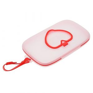 CIYODO 1 pièce Boîte à Lingettes Humides Portable pour Distributeur de Lingettes avec Design Pratique et Accroche pour à et Poussette Blanc et Rouge (Jikay, neuf)