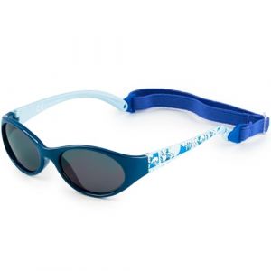 Kiddus Lunettes de Soleil pour Garçons et Filles. Entre 2 et 6 ans. Gomme Super Flexible avec Bande Élastique Réglable. 100% Protection Solaire UV400. Bleu (33 Vagues) (Kiddus, neuf)