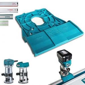 Adaptateur de rail de guidage professionnel pour Makita DRT50 / RT0700C / RT0702C / RT0700 / 3709/3711 pour Makita/Bosch/Festool/Mafell (SLE Engineering, neuf)