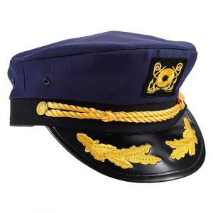 BESPORTBLE Casquette De Marin Jack Chapeaux De Voile Costume De Marin Fantaisie Faire La Fête Chapeau De Yacht De Casquette De Yacht Polyester (Giovanna Baillie, neuf)