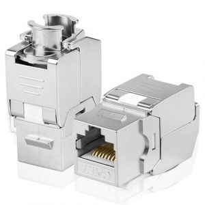 2 PCS Modules Connecteur RJ45 Cat 7, Câble LAN 10 Gbit/s à 1000 MHz, Blindé STP, Connecteur AWG 22-24, Installation Sans Outil pour Panneau de Brassage, Réseau Gigabit, Ethernet, Compatible Cat6/Cat8 (FangWenFaHuo, neuf)