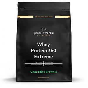 Protein Works - Protéine Whey 360 Extrême | Premium Whey Shake | Apport protéinés | Protéines haut de gamme | 17 Servings | Brownie Menthe-Chocolat | 600g (Slow blow deals, neuf)