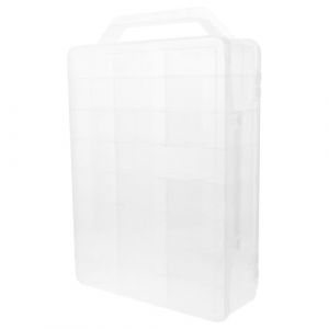 Healvian rangement de vernis &agrave; ongles coffre de rangement organisateur de vernis &agrave; ongles Organisateur double face Transparent (Pxinyao, neuf)