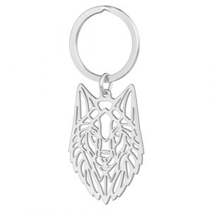 Porte-Cl&eacute;s Loup &ndash; Porte-Cl&eacute;f Animal et Charme de Sac pour Femmes avec Design Ajour&eacute;, Cadeaux de Porte-Cl&eacute; Cool pour Amatrices d'Animaux Spirituels (JTYX, neuf)