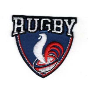 Patch Ecusson Thermocollant Rugby Coq France 5 x 5 cm (Filou Face, neuf)